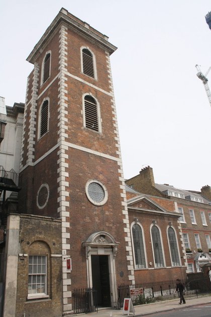 The entrance to the Old Operating Theatre Museum on St Thomas Street, in the tower of the former chapel of St Thomas's Hospital