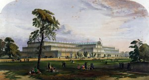 The Crystal Palace in Hyde Park seen from the north east during the Great Exhibition of 1851