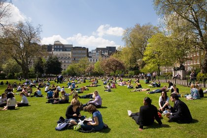 Lincoln's Inn Fields in Holborn, the largest public square in London