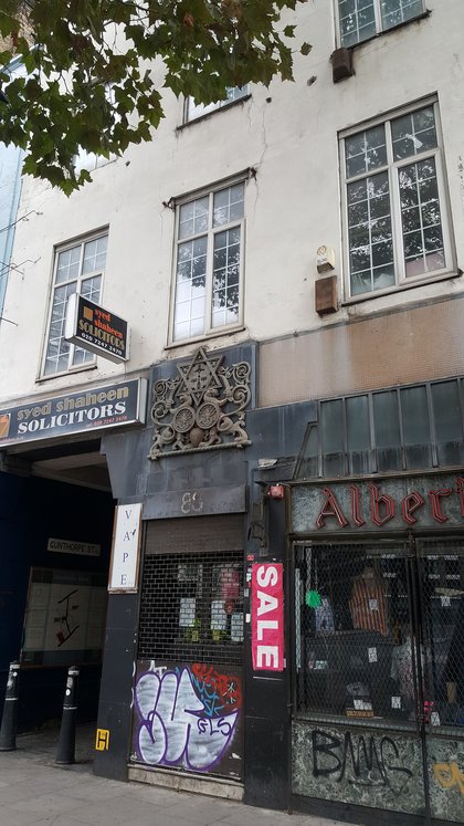 Number 88 Whitechapel High Street, a nineteenth-century building that housed the Jewish Daily Post